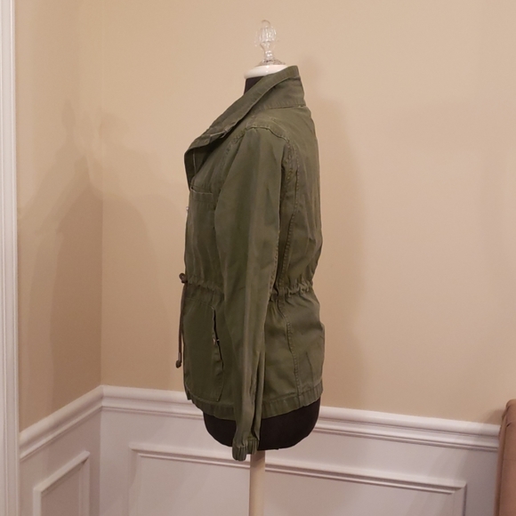 Army Green Trendy Combat style casual Jacket EUC - Picture 4 of 8